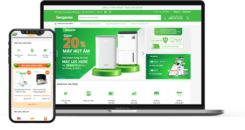 Kangaroo là doanh nghiệp tiên phong cung cấp máy lọc nước